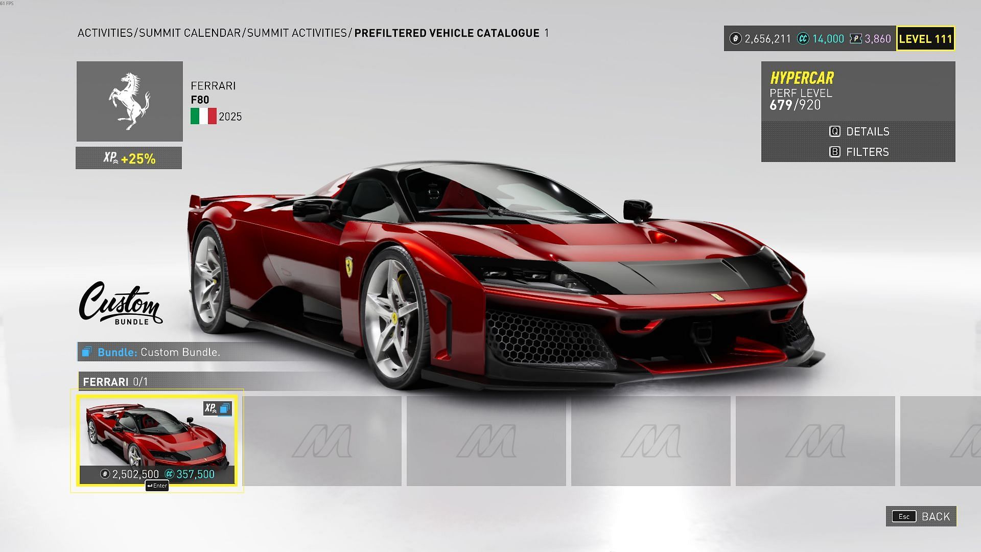 Ferrari F80 Hypercar in shop (Image via Sportskeeda Gaming | Ubisoft)